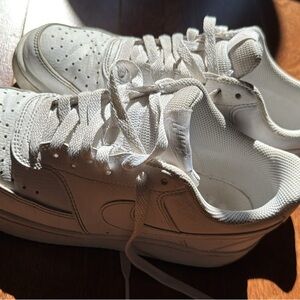 Nike All-White Lace-Up Sneakers